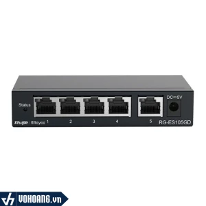 Ruijie RG-ES105GD | Switch/Hub Chia Mạng 5 Cổng Gigabit Giá Rẻ Tốc Độ Cao Vỏ Kim Loại Cao Cấp