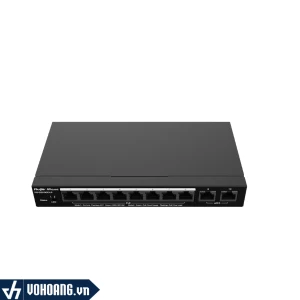 Ruijie RG-ES210GC-LP | Switch/Hub 70W Gồm 8 Port PoE Với 2 Cổng Gigabit RJ45 Uplink