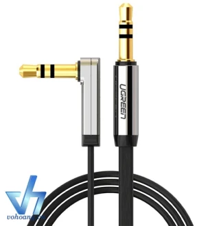 UGREEN 10596 - Cáp Audio 3.5mm 0.5M Góc 90 độ