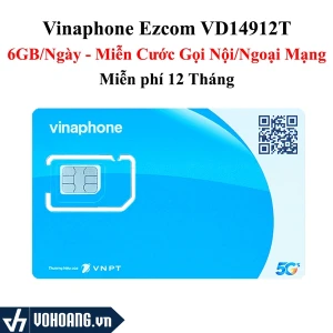 Vinaphone VD14912T | Gói Cước Data 4G Siêu Ưu Đãi 6GB/Ngày ( Gói 1 Năm )