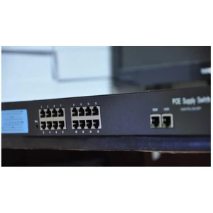 16-Port 100M PoE 2 Uplink 1G Switch HDTEC