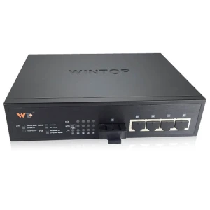 4-port 10/100/1000Base-T 1-port 1000Base-F PoE Switch WINTOP YT-DS106-1GF5GT-AF