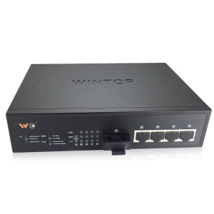 4-port 10/100/1000Base-T 2-port 1000Base-F PoE Switch WINTOP YT-DS106-2GF4GT-AF