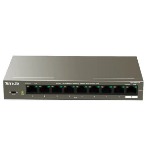 8-port 10/100Mbps PoE Desktop Switch TENDA TEF1109P-8-63W