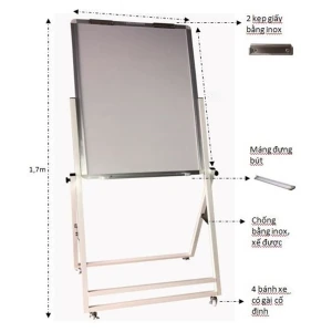 Bảng Flipchart cố định viết bút lông BAVICO kích thước 100x120cm