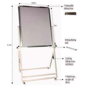 Bảng Flipchart cố định viết bút lông BAVICO kích thước 100x60cm