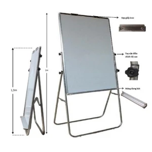 Bảng Flipchart từ tính chân sắt BAVICO kích thước 120x180cm