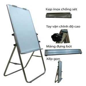 Bảng Flipchart viết bút lông từ tính chân inox BAVICO kích thước 120x180cm