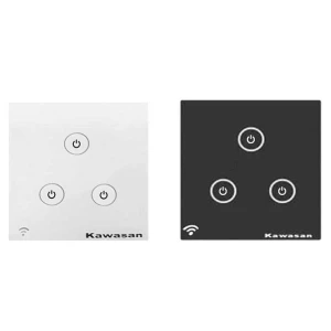 Công tắc cảm ứng hẹn giờ 3 nút KAWA CT3V-WIFI(B/W)