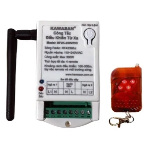 Công tắc điều khiển từ xa 2 kênh KAWA RF2K-220V-RM01B