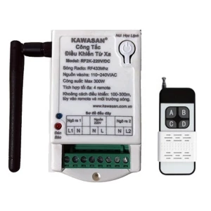 Công tắc điều khiển từ xa 2 kênh KAWA RF2K-220V-RM4B