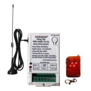 Công tắc điều khiển từ xa 2 kênh KAWA RF2KB-220V-RM01B