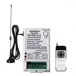 Công tắc điều khiển từ xa 2 kênh KAWA RF2KB-220V-RM4B