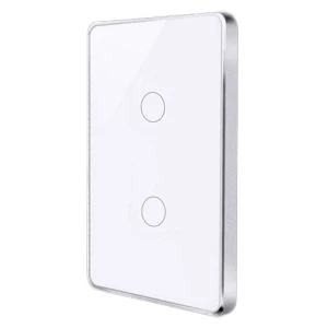 Công tắc thông minh cảm ứng 2 nút viền kim loại SmartZ WZ1