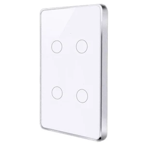 Công tắc thông minh cảm ứng 4 nút viền kim loại SmartZ WZ1