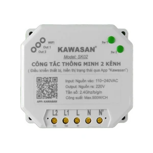 Công tắc Wifi thông minh 2 kênh KAWA SK02