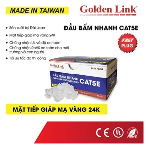 Đầu bấm mạng nhanh RJ45 CAT5 Golden Link GL-20055E