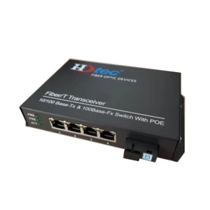 HDTEC Fiber Switch PoE 4 Port 1G