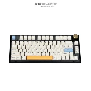 Bàn phím Keydous NJ80 AP Smoke Case Brass Plate 3 Mode Bluetooth Wireless | Chính hãng