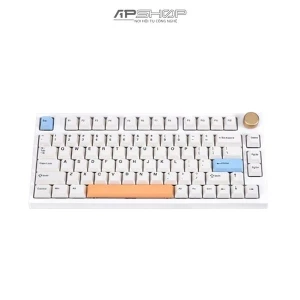 Bàn phím Keydous NJ80 AP White Case Brass Plate 3 Mode Bluetooth Wireless | Chính hãng