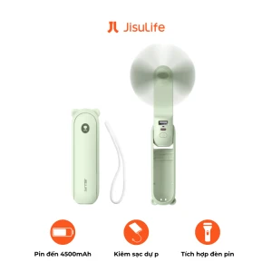 Quạt cầm tay mini Jisulife F8X tích hợp sạc dự phòng