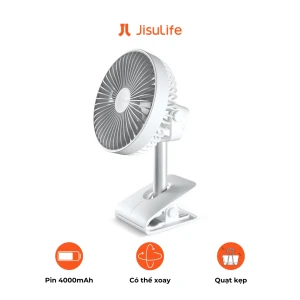 Quạt mini Jisulife F7B 3 cấp độ gió, pin 15 giờ