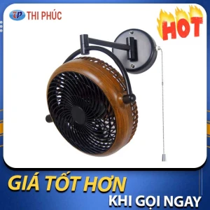 Quạt treo tường VIVI walnut (Màu Gỗ)