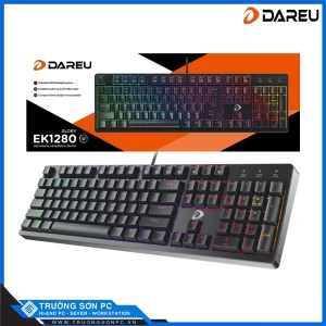 Bàn Phím Cơ Gaming DAREU EK1280 104KEY (RGB, Blue/ Brown/ Red D switch)
