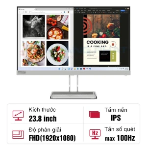 Màn hình Lenovo L24i-40 (67A8KAC3VN) 23.8-inch IPS 100Hz