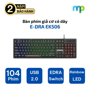 Bàn phím giả cơ có dây E-DRA EK506 màu đen