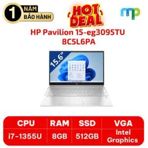 Laptop HP Pavilion 15-eg3095TU (i5-1335U/ 8GB/ 512GB SSD/ 15.6''FHD/ W11SL/ Bạc) 8C5L6PA