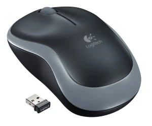 Chuột không dây Logitech M185 Wireless (USB/Xám đen)