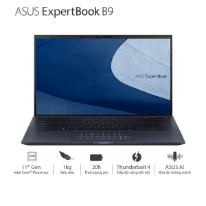 Laptop Asus ExpertBook B9 B9400CEA-KC0558T (i5 1135G7/8GB RAM/512GB SSD/14 FHD/Win10/Đen/Túi)