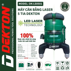 MÁY CÂN BẰNG LASER DEKTON - DK LS0501 - 05 TIA (TIA XANH) - CÓ REMOTE