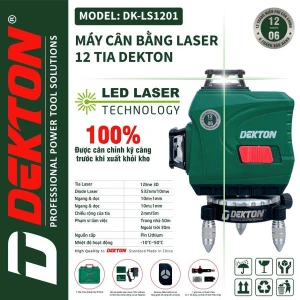 MÁY CÂN BẰNG LASER DEKTON - DK LS1201 - 12 TIA (TIA XANH) - CÓ REMOTE
