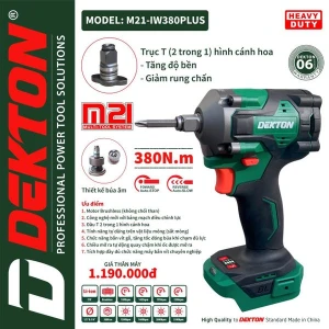 MÁY SIẾT BULONG PIN DEKTON M21 - IW 380 PLUS