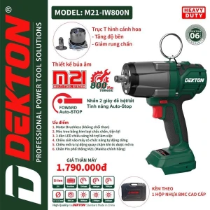 MÁY SIẾT BULONG PIN DEKTON M21 - IW 800N