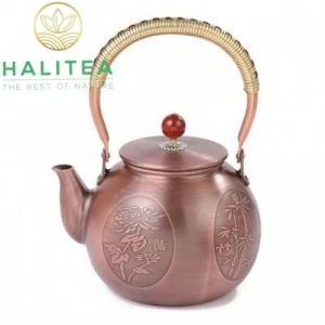 Ấm Đồng Nhật Bản Tetsubin Họa Tiết Hoa Cúc 1,2L