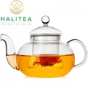 Ấm Thủy Tinh Pha Trà Hoa Cao Cấp 400/600/800ml