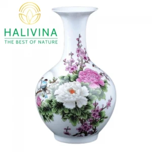 Bình Hoa Gốm Sứ Phong Thuỷ Cao Cấp KT22X13CM