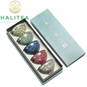 Bộ 05 Chén Thiên Mục Hộp Quà Tặng 120ml