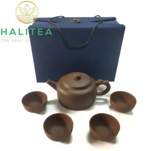 Bộ Ấm Đất Cát Tím Hộp Cao Cấp 350ml