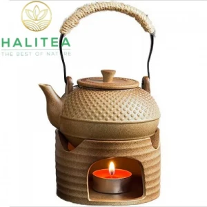 Bộ Ấm Trà Đất Nung Đế Nến 320ml