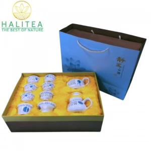 Bộ Ấm Trà Sứ Lỗ Trong Suốt Độc Đáo 240ml