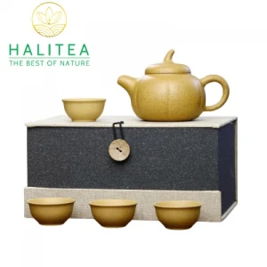 Bộ Ấm Tử Sa Cà Đoạn Chi Ma Đoạn Nê 250ml 4 Chén Hộp Thổ Cẩm