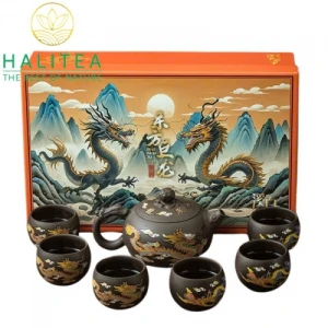 Bộ Ấm Tử Sa Tây Thi Long Phụng Đổi Màu 480ml - Hộp Quà Tặng