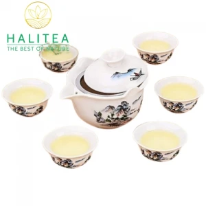 Bộ Chén Khải Bằng Sứ Pha Trà Tiện Lợi 230ml