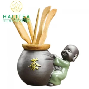 Bộ Dụng Cụ Gắp Trà Chú Tiểu 6 Món