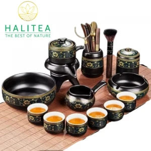Bộ Pha Trà Kungfu Ấm Cối Xay Cao Cấp 18 Món
