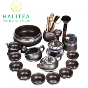 Bộ Pha Trà Kungfu Ấm Tử Sa Long Tôn 20 Món Cao Cấp